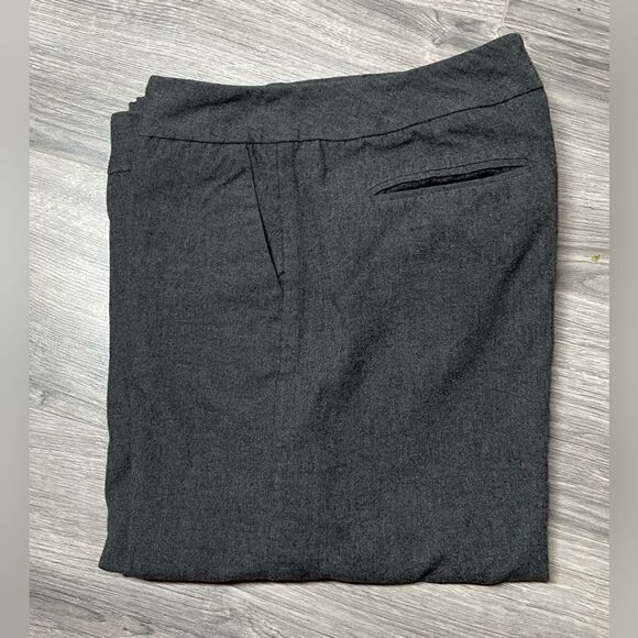 🔥❤️🔥 Isaac Mizrahi Charcoal Gray Wool Dress Slacks Straight Leg Women’s … - Picture 1 of 8